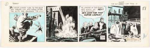 Caniff, Milton | Milton Caniff Terry and the Pirates Daily Comic Strip Original Art dated 7-4-38 (Chicago Tribune, 1938). ... | Heritage