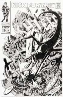 Francavilla, Francesco - Francesco Francavilla Nick Fury, Agent of S.H.I.E.L.D. #14 "One Minute Later" Cover Interpretation Original Art (2...