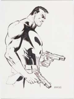Zeck, Mike | Mike Zeck - Punisher Illustration Original Art (undated).... | Heritage