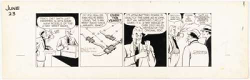 Gould, Chester | Chester Gould Dick Tracy Daily Comic Strip Original Art dated 6-23-56 (The Chicago Tribune, 1956).... | Heritage