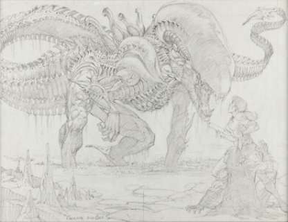 Wrightson, Bernie | Bernie Wrightson Batman/Aliens Graphic Novel Preliminary Art Story Pages 32 & 33. (ca. 1990s)... | Heritage