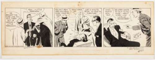 Raymond, Alex | Alex Raymond Rip Kirby Daily Comic Strip Original Art dated 4-7-52 (King Features Syndicate, 1952). ... | Heritage