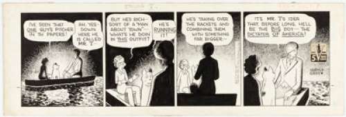 Harold Gray | Little Orphan Annie Original Comic Strip Art dated 7-7-44 (Chicago Tribune Syndicate, 1944). ... | Heritage