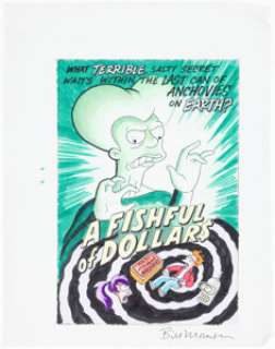 Bill Morrison - Futurama Episode 6: Fishful of Dollars Commercial Poster Preliminary Original Art (ACME Animation Ar...
