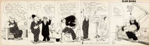 Rube Goldberg | So He Took It Out On His Wife/Blind Boobs Daily Comic Strip Original Art (McNaught Syndicate, c. 1927). | Heritage