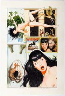 Jim Silke Bettie Page: Queen of the Nile #3 Story Page 4 Original Art (Dark Horse, 1999). | Heritage
