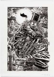 Raulo Caceres Captain Swing and the Electrical Pirates of Cindery Island #1 Variant Cover Original Art (Avatar Press, 2010).