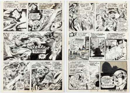 Tom Sutton Werewolf by Night #10 Story Pages 2 and 3 Original Art (Marvel, 1973). (Total: 2 Original Art) | Heritage
