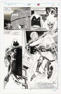 Marc Bagley and Tom Palmer Marc Spector: Moon Knight #25 Story Page 39 Original Art (Marvel, 1991). | Heritage