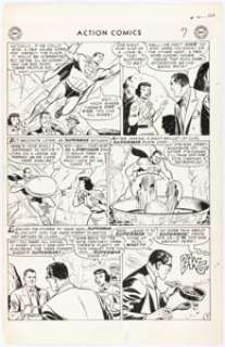 Al Plastino Action Comics #201 Story Page 7 Original Art (DC, 1955).