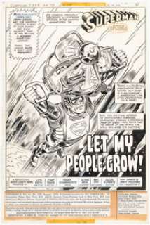 Curt Swan and Frank Chiaramonte Superman #338 Splash Page 1 Original Art (DC, 1979). | Heritage