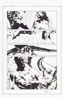 Jae Lee Captain America #15 Story Page 10 Original Art (Marvel, 2003). | Heritage