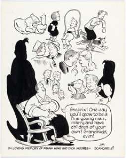 Jim Scancarelli - Skeezix from Gasoline Alley Illustration Original Art (c. 1990s).