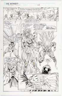 Herb Trimpe, Charles Barnett, and Brad Vancata The Avengers Annual #21 Story Page 20 Original Art (Marvel, 1992).