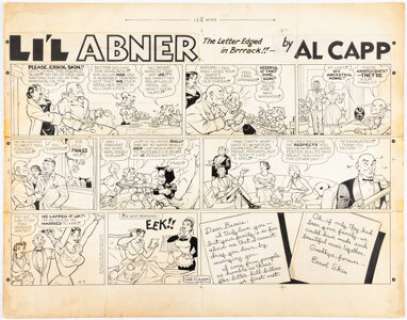 Al Capp and Frank Frazetta Li’l Abner Sunday Comic Strip Original Art dated 4-7-57 (United Feature Syndicate, 1957). | Heritage
