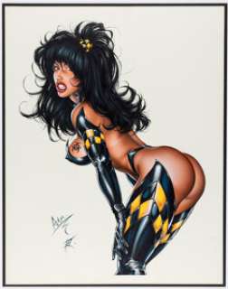 Armando Huerta Double Impact Raw #3 Cover Painting Original Art (ABC Entertainment, 1998). | Heritage