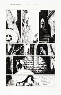 Steve Epting Captain America #6 Story Page 7 Original Art (Marvel, 2005).