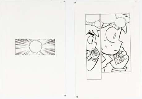 Bryan Lee O‘Malley Scott Pilgrim #5 - Scott Pilgrim vs. The Universe Story Pages 178-179 Original Art (Oni Press, 2009). (Total: 2 Original Art)