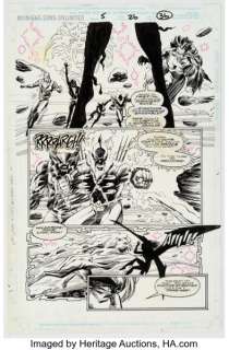 John Hixson, Mark Tenney, and Andrew Pepoy Midnight Sons Unlimited #5 Story Page 26 Original Art (Marvel, 1994).