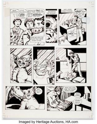 Adrian Gonzales Gremlins Story Page 17 Original Art (Marvel UK, 1984).