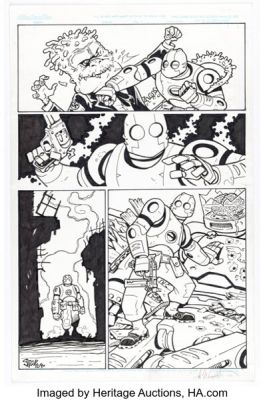 Steve Willhite - Atomic Robo Pin-Up Illustration Original Art (2009).