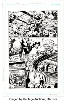 David Finch and Richard Friend Batman: The Dark Knight #1 Story Page 17 Original Art (DC, 2011). | Heritage
