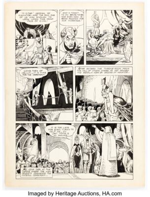 Russ Manning The Chessmen of Mars Unpublished Story Page Original Art (1975-77). | Heritage