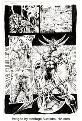 Mike Deodato Jr. and Emir Ribeiro Purgatori: Goddess Rising #3 Story Page 11 Original Art (Chaos!, 1999).