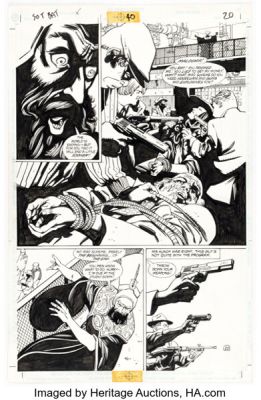 John Paul Leon and Ray McCarthy Batman: Shadow of the Bat #40 Page 20 Original Art (DC, 1995).