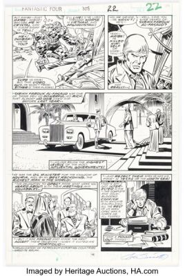 Sal Buscema and Joe Sinnott Fantastic Four #308 Story Page 16 Original Art (Marvel, 1987). | Heritage