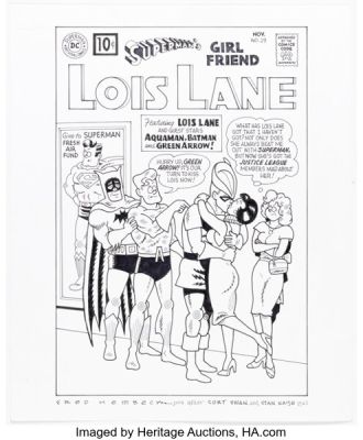 Fred Hembeck Superman‘s Girlfriend, Lois Lane #29 Cover Re-Interpretation Illustration Original Art (2003).