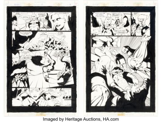 Derec (Aucoin) Donovan and Mark Propst R.E.B.E.L.S. ‘95 #13 Story Pages Original Art Group of 6 (DC, 1995). (Total: 6 Original Art)