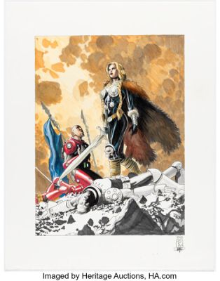 Doug Wheatley - Valkyrie Illustration Original Art (2013).