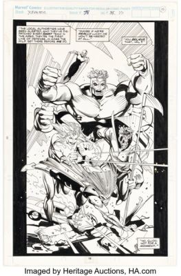 Larry Stroman and Al Milgrom X-Factor #78 Mutant Liberation Front Splash Page 11 Original Art (Marvel, 1992).