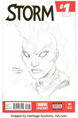 Freddie Williams II Storm #1 Sketch Edition Original Art (Marvel, 2014) Condition: NM-.