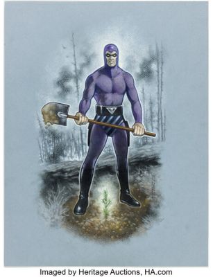 John K. Snyder III The Phantom Bushfire Appeal Phundraiser Pin-Up Illustration Original Art (Chronicle Chamber, 2020). | Heritage