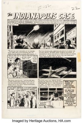 George Evans Weird Science-Fantasy #26 "The Indianapolis Case" Complete 1-Page Story Original Art (EC, 1954). | Heritage