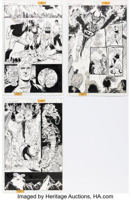 Eduardo Barreto Conjurors #3 Story Pages 4-6 Original Art Group of 3 (DC, 1999). (Total: 3 Original Art)