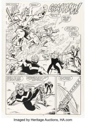 Al Milgrom and Joe Sinnott West Coast Avengers #1 Story Page 35 Original Art (Marvel, 1985). | Heritage