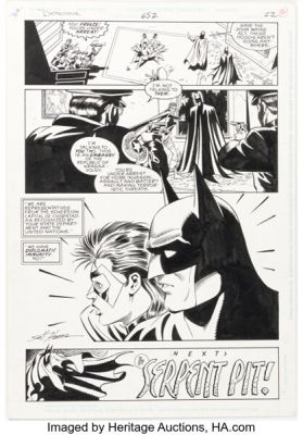 Graham Nolan and Scott Hanna Detective Comics #652 Story Page 22 Original Art (DC, 1992). | Heritage