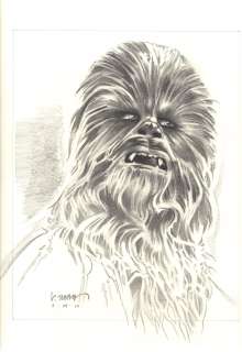 Lawrence Noble | Star Wars Chewbacca Drawing | Galactic Gallery