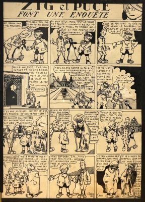 Saint Ogan Alain Zig... | Lot 194 - SAINT OGAN Alain Zig et Puce Planche Zig et Puce font... | Neo Enchères