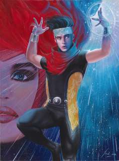 Fred Ian - Wiccan Marvel Unbound Upper Deck Trading Card Art