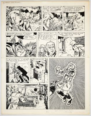 Tibet - Ric Hochet,... | TIBET - Ric Hochet, planche n°23 à l’encre de Chine... | Tessier Sarrou