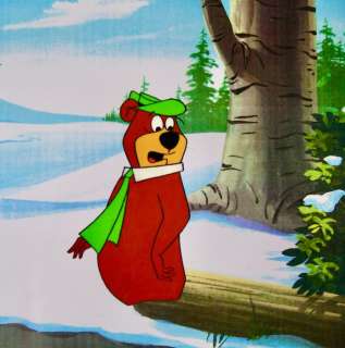 " YOGI  BEAR " - Original Animation Production Cel - avec copybackground - (1970/1989) | Catawiki