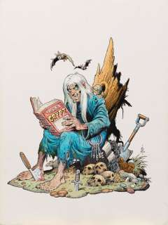 William Stout signed original artwork of EC Comics host â€œThe Crypt Keeperâ€ for a porcelain figure. | Profiles in History