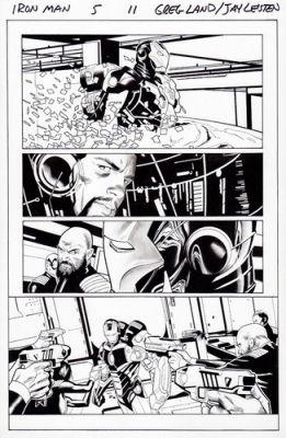 GREG LAND - Tavola originale Iron Man #5 p.11 | eBay Europe (Buy It Now)