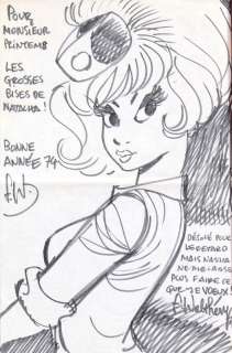 Walthéry | Natacha, illustration au feutre représentant l’hÃ… | Banque Dessinée