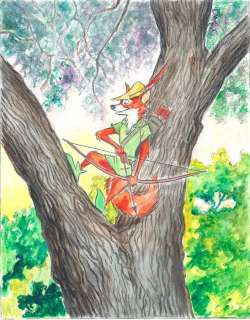 Robin Hood in Sherwood Forest - Original Painting - Tony Fernandez - Acrylic Art | Catawiki