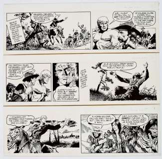 Garth: 3 original artworks (1971) by Frank Bellamy from the Daily Mirror 2nd/4th/14th August 1971. | Comic Book Auctions ltd